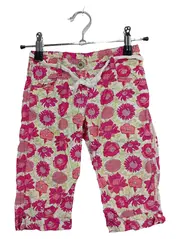 Vorschaubild 1 von Mädchen Stoffhose Blumenmuster Pink Gr. 104 Capri