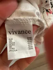 Vorschaubild 5 von Damen Top Gr. 40/42 Blumenmuster Spaghettiträger Rosa Weiß