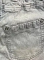 Vorschaubild 5 von Jeans Shorts Mädchen Gr. 164 blau weiß gestreift Fransen