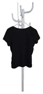 Vorschaubild 3 von Damen T-Shirt Schwarz Gr. 38 M Sportlich Logo-Print Kurzarm