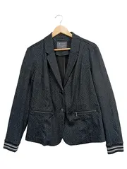 Vorschaubild 1 von Damen Blazer Gr. 42 Grau Business Grafisch
