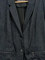 Vorschaubild 2 von Damen Blazer Gr. 42 Grau Business Grafisch