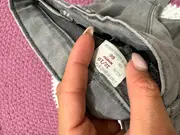 Vorschaubild 5 von Jeans Regular Fit Kinder Mädchen Grau Gr. 86 Fransen
