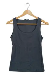 Vorschaubild 1 von Damen Tanktop Basic Top Grau Gr. S Ärmellos Shirt