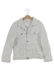 Vorschaubild 1 von Kinder Jeansjacke Gr. 134 Weiß Casual Basic Baumwolle