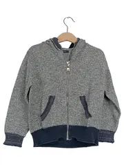 Vorschaubild 1 von Kinder Kapuzenjacke Hoodie Gr. 110 Grau Baumwolle