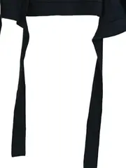 Vorschaubild 3 von Damen Strickjacke Langarm Gr. 36/S Schwarz Uni Bindegürtel