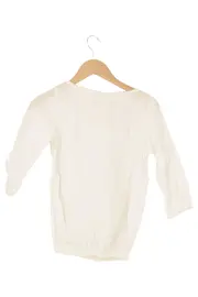 Vorschaubild 2 von Damen Bluse Gr. 32/XS Weiß Casual Uni 3/4-Arm
