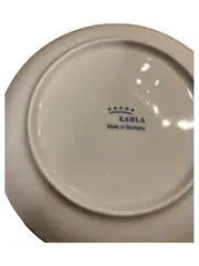 Vorschaubild 2 von Untertasse Porzellan weiß mit blauem Rand Made in Germany