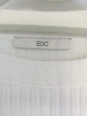 Vorschaubild 4 von EDC Damen Pullover Gr. 36/S Weiß Rippstrick Langarm Casual