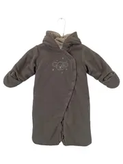 Vorschaubild 1 von Schneeanzug Baby Kinder Gr. 74 Grau Overall Kapuze Tiermotiv