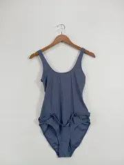 Vorschaubild 2 von Badeanzug Damen Gr. 38 Blau Uni Casual Sommer