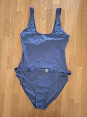 Vorschaubild 3 von Badeanzug Damen Gr. 38 Blau Uni Casual Sommer