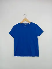 Vorschaubild 2 von Herren T-Shirt Gr. 44/XS Blau Basic Casual Baumwolle