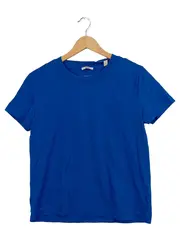 Vorschaubild 1 von Herren T-Shirt Gr. 44/XS Blau Basic Casual Baumwolle
