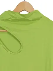 Vorschaubild 3 von Damen Langarmshirt Gr. 58-60 Grün Modern mit Cut-Outs