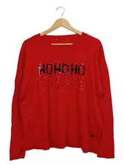 Vorschaubild 1 von Damen Pullover Ho Ho Ho Pailletten Rot Gr. 42 XL Weihnachten