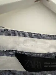 Vorschaubild 2 von Damen Bluse Gr. S Maritim Gestreift Weiß Blau Schulterknöpfe