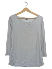 Vorschaubild 1 von Premium Damen Bluse Pullover Gr. 40 Grau Muster 3/4-Arm