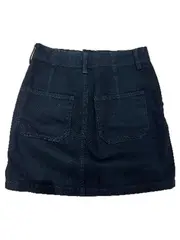Vorschaubild 4 von Damen Jeansrock Minirock Schwarz Gr. 34/XS Baumwolle Knopfleiste