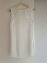 Vorschaubild 2 von Damen Unterhemd Top Gr. 36 Weiß Casual Modal Ärmellos