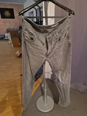 Vorschaubild 4 von Herren Jeans Regular Fit Grau W36/L32 Used Look Baumwolle