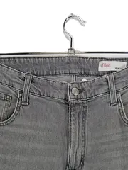 Vorschaubild 6 von Herren Jeans Regular Fit Grau W36/L32 Used Look Baumwolle