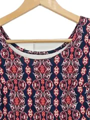 Vorschaubild 2 von Damen Sommerkleid Paisley Muster Gr. S Blau Rot Bohemian