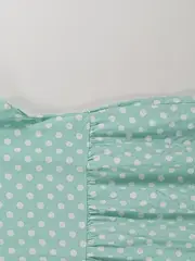 Vorschaubild 5 von Sommerkleid Mädchen Gr. 158 Türkis Gepunktet Casual