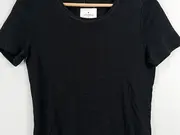 Vorschaubild 3 von Damen T-Shirt Basic Schwarz Gr. 40