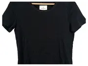 Vorschaubild 4 von Damen T-Shirt Basic Schwarz Gr. 40