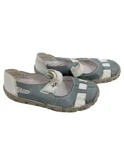 Vorschaubild 1 von Antistress Damen Sandalen Leder Blau Weiß Gr. 38 Klettverschluss