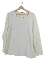 Vorschaubild 1 von Langarmshirt Damen Gr. 46 Beige Struktur Elegant