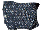 Vorschaubild 6 von Damen Bluse S Blau Schmetterlingsmuster Kurzarm Casual