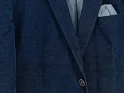 Vorschaubild 3 von Sakko Herren Blau Gr. 52 Casual Baumwolle Langarm