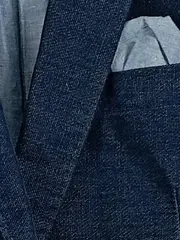 Vorschaubild 5 von Sakko Herren Blau Gr. 52 Casual Baumwolle Langarm