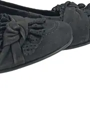 Vorschaubild 3 von Damen Pumps Schwarz Gr. 40 Leder Schleife Blockabsatz Klassisch