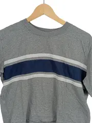 Vorschaubild 2 von Damen T-Shirt Grau Gestreift Gr. S Casual