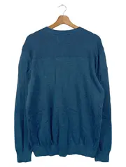 Vorschaubild 2 von Herren Pullover V-Ausschnitt M Blau Klassisch Casual