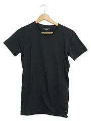 Vorschaubild 1 von Herren T-Shirt V-Ausschnitt Schwarz Gr. S Basic