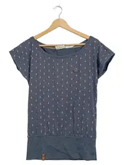 Vorschaubild 1 von Damen T-Shirt Anker Muster Blau Gr. M Maritim