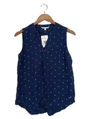 Vorschaubild 1 von Damen Hemdbluse 36/S Blau Anker Maritim Viskose Ärmellos