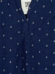 Vorschaubild 4 von Damen Hemdbluse 36/S Blau Anker Maritim Viskose Ärmellos