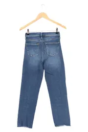 Vorschaubild 2 von FASHIONNOVA Damen Straight Leg Jeans Blau W29/38/M Casual Urban Fransen