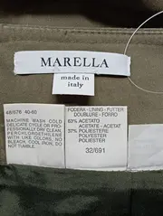 Vorschaubild 3 von Faltenrock Damen 34;XS Oliv Casual Baumwolle Midirock