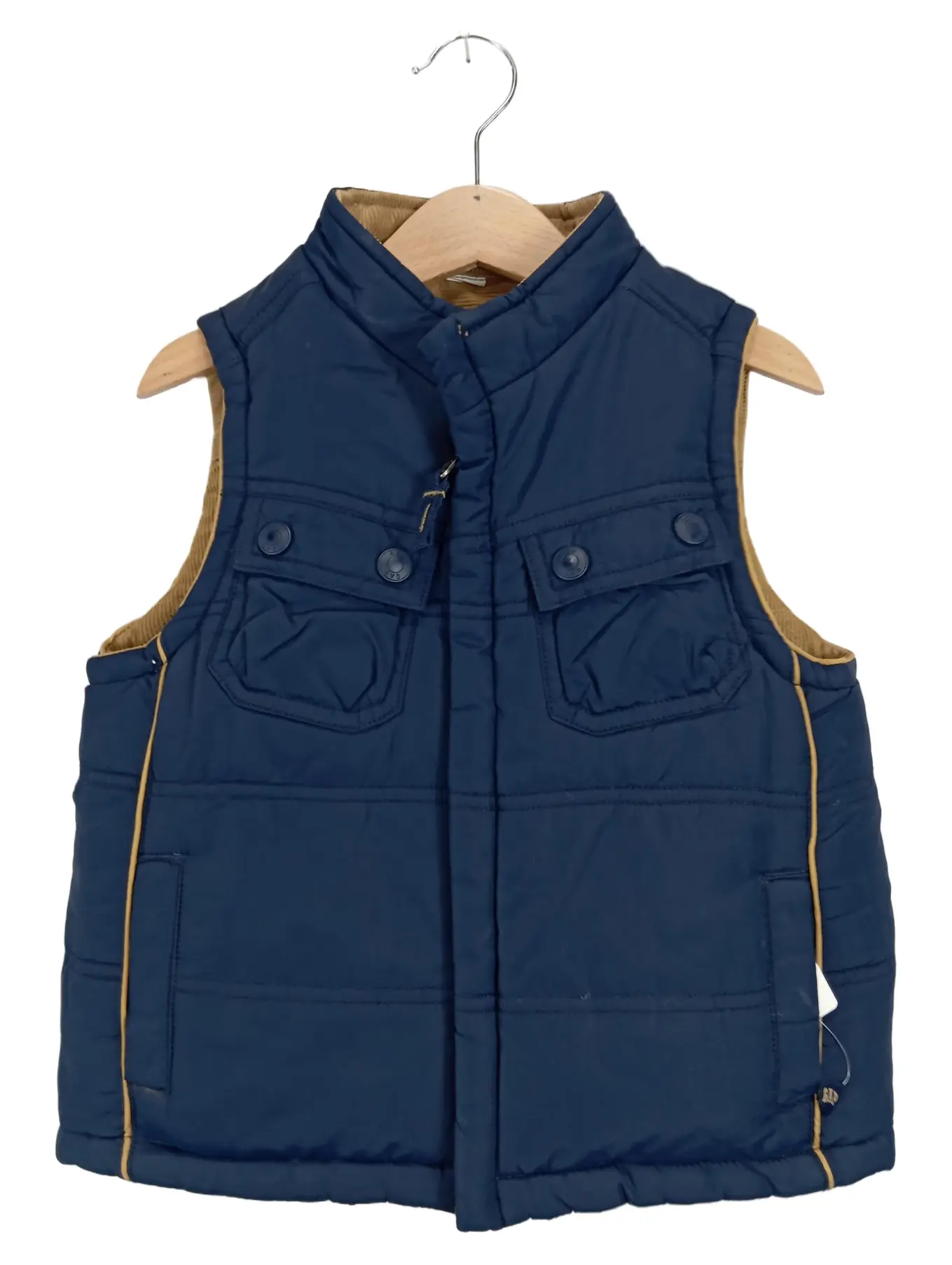 GAP Kinder Wende Steppweste Gr. 104 (4 Jahre) Cord Braun Blau