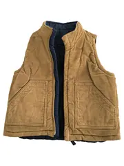 Vorschaubild 2 von Kinder Wende Steppweste Gr. 104 (4 Jahre) Cord Braun Blau