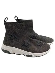 Vorschaubild 1 von Damen Stiefelette 38 Schwarz Glitzer Sterne Sock-Sneaker