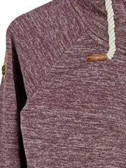 Vorschaubild 2 von Sweatjacke Damen Lila Meliert Kapuze Reißverschluss Gr. S