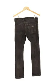 Vorschaubild 2 von Herren Slim Fit Jeans Hose W31 Schwarz Cut-Outs Baumwolle